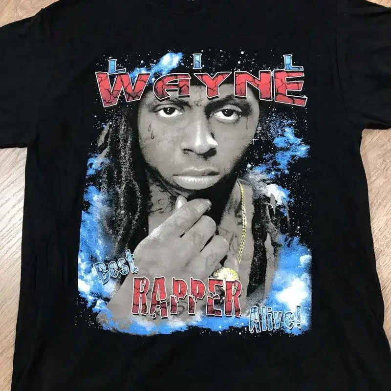 T-shirt noir Lil Wayne, meilleur rappeur de tous les temps, pour adulte, BS153
