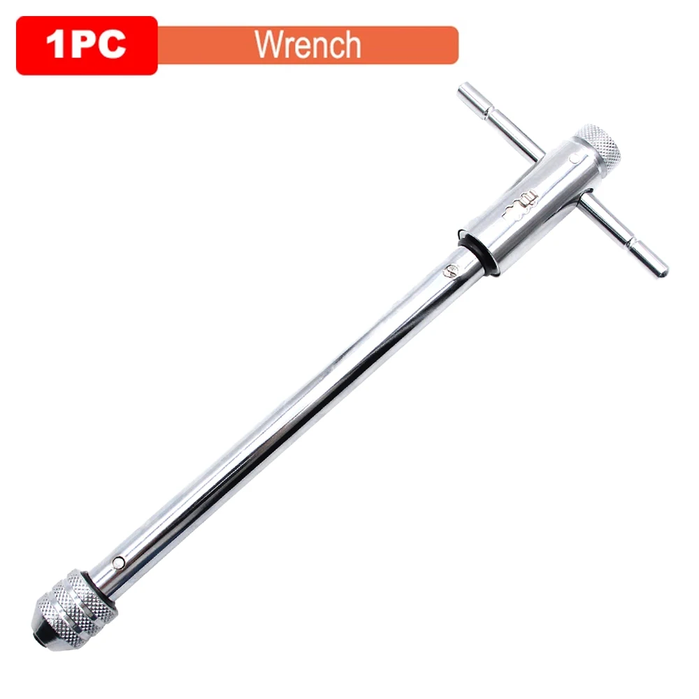 Adjustable M3-M8 T-Handle Ratchet Tap  Wrench M5-M12 Extended Thread Tap Forward  Reverse Tapping Accessories Extended Hand Tool
