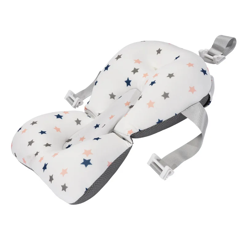 Cojín de baño para bebé, alfombrilla de bañera para recién nacido, soporte de baño infantil, almohada de red antideslizante, asiento de bañera