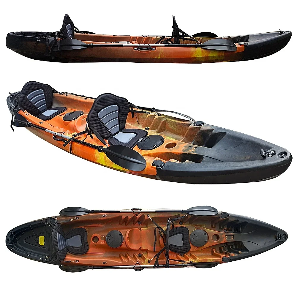 Motorized kayak  Rotomolded Tandem Kayak Family Sit on Top 2 Person 3 person paddle Kayak fishing for Sale