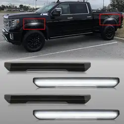 White LED Car Lamp For GMC Sierra 2500HD 3500HD 2020-2024 Smoke Lens Side Marker Light Front Rear Fender Lamps Auto accessories