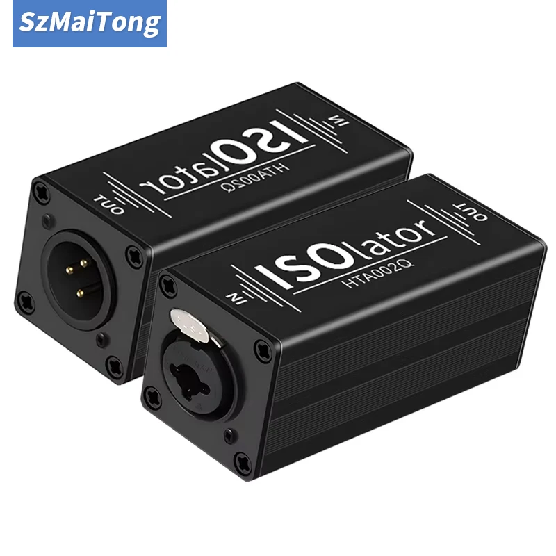 Passive 6.35 XLR Ground Loop Isolator Audio Noise Eliminator Male to Female Isolator for Microphone Mixer Live Studio