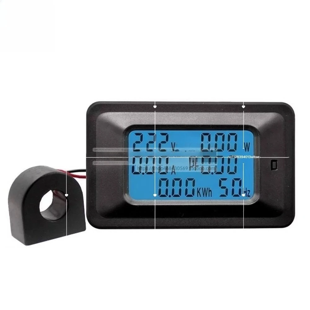 Multifunctional Digital Power Monitor AC Voltage Current Power Meter 220V