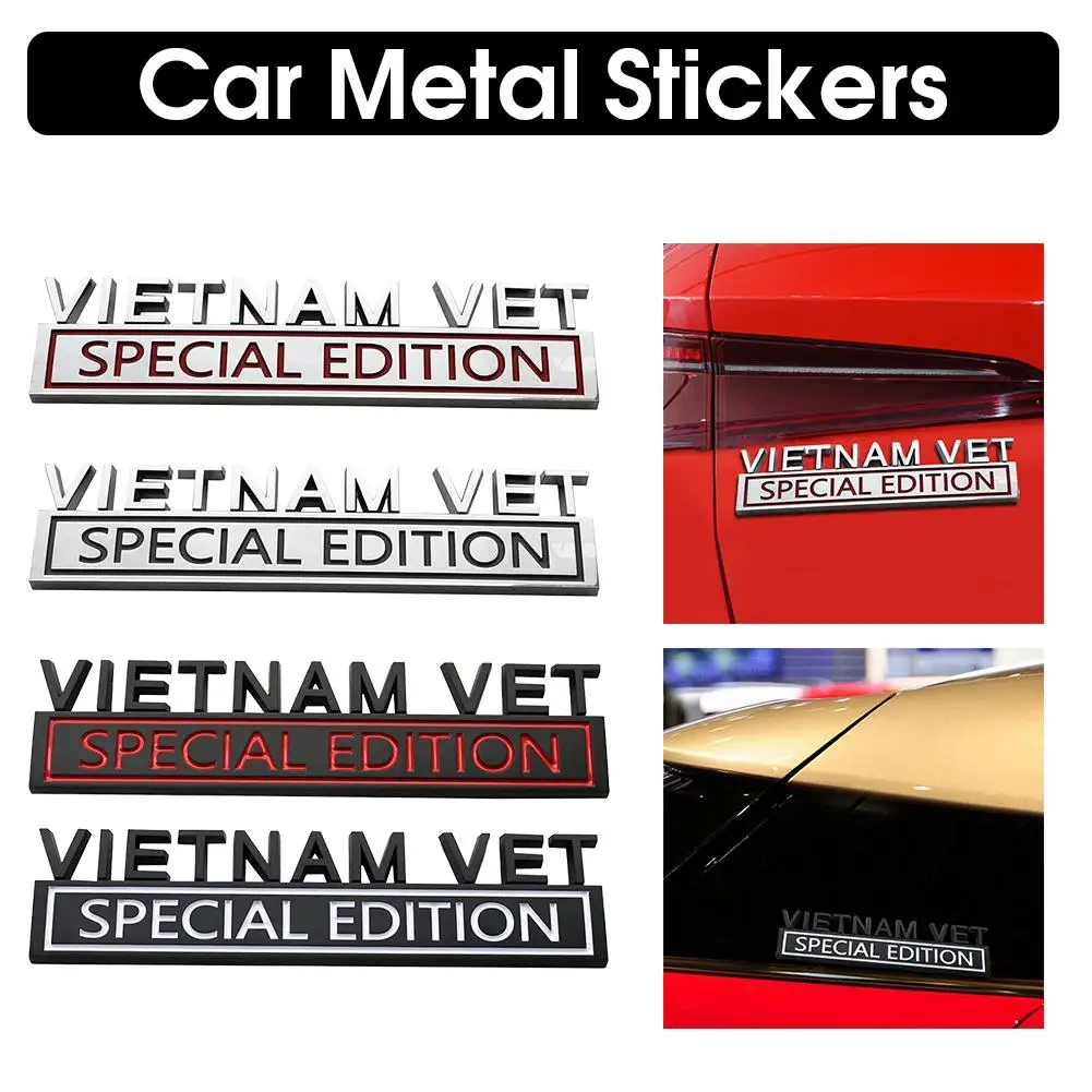 

Автомобильная эмблема Vietnam Vet Special Edition, 3D-поднятый металлический значок, наклейка ветерана для внедорожника, грузовика, мотоцикла, ноутбука H7Q3