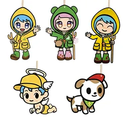 5pcs Cute Mascot 2D Pendant Acrylic Keychain Pendant Mascot of the Vatican Jubilee in 2025 Christmas Gift