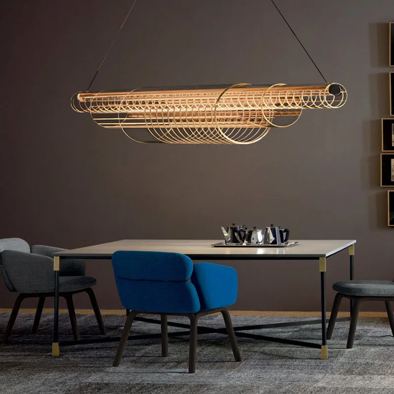 

Modern Carbonsteel Lampara Colgante Techo Led Home Appliance Transparent Lighting Atomsphere Luxury Chandelier For Room Decor