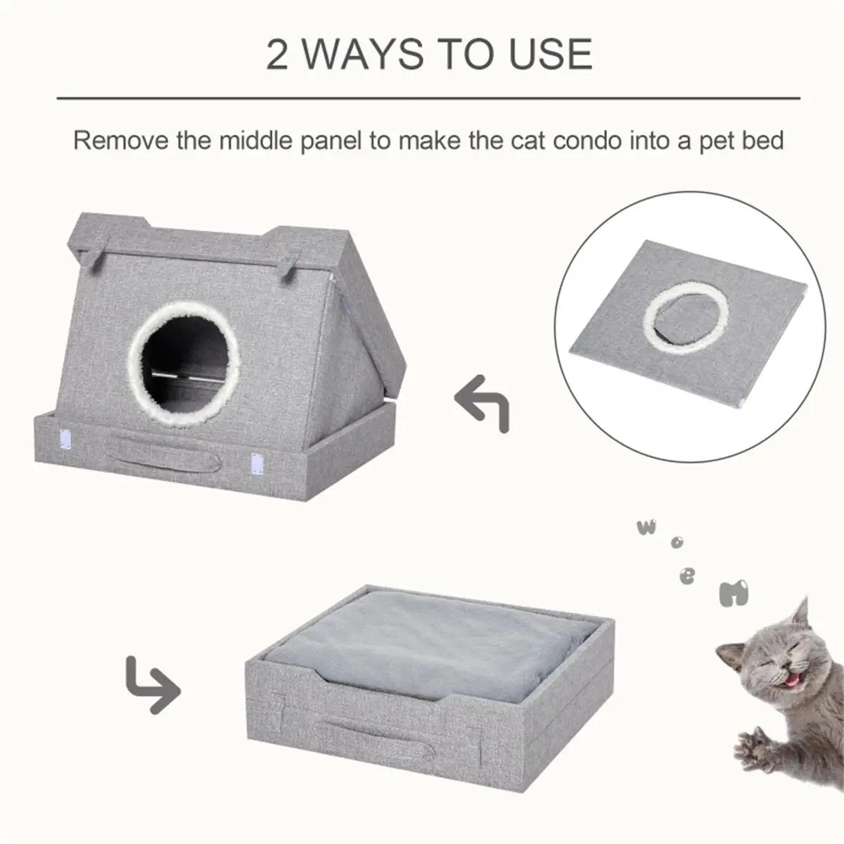 Escadas para gatos - Torre e casa de escalada para gatos - Móveis duráveis para animais de estimação para fácil acesso