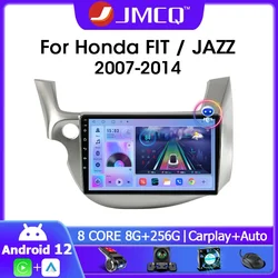 JMCQ 2 din Android 12.0 Car Radio For HONDA FIT JAZZ 2007-2013 Multimedia Video Player GPS Navigation RDS 4G Carplay Head unit