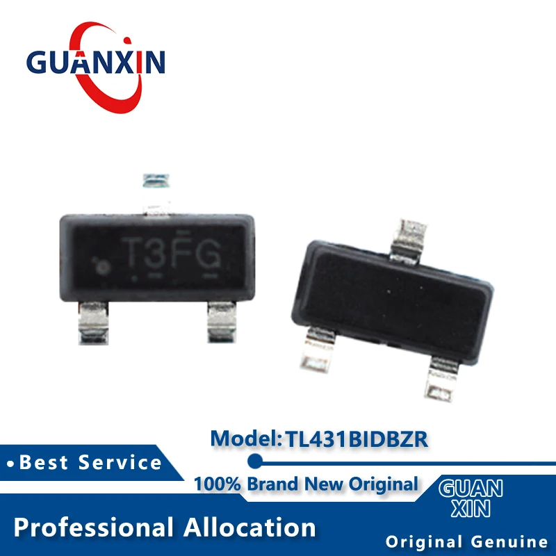 

100% New TL431BIDBZR TL431BIDBZT Marking T3FG SOT23-3 TL431