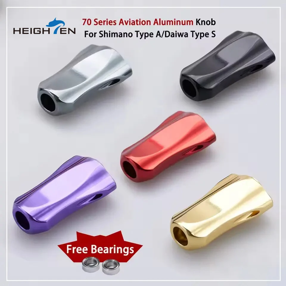 HEIGHTEN 21mm Reel Handle Aluminum Alloy Knob for Shimano(Type A) Daiwa(Type S) 1000-3000 Reel view 2