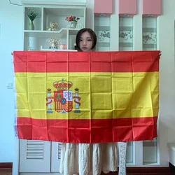 Spain National Flag 60x90cm 90x150cm Polyester No Fade ESP ES Espana Spanish Flag Banner for Celebration big flags free shipping