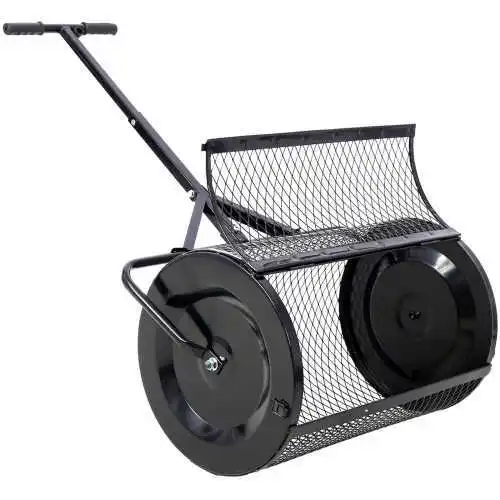 Lawn drum fertilizer applicator Compost spreader Soil manure fertilizer applicator