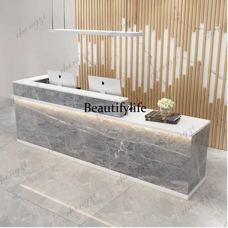 PPP Boutique Checkout Reception Desks Black Design Corner Drawers Reception Desks Classic Luxury Mostrador Recepcion Furniture