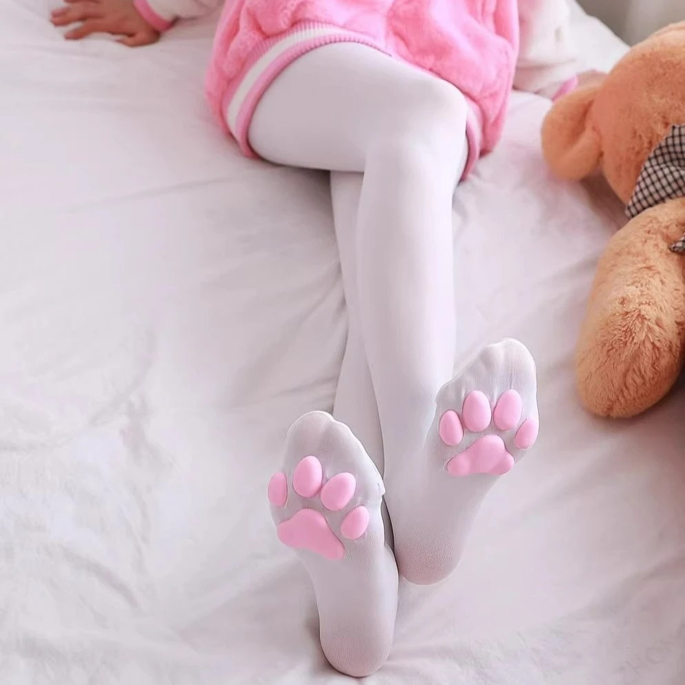 Women Sexy High Socks Y2k Harajuku Tights Lingerie Cute 3D Cat Claw Tights Thigh High Stockings Sexy Compression Socks for Girls - view 4