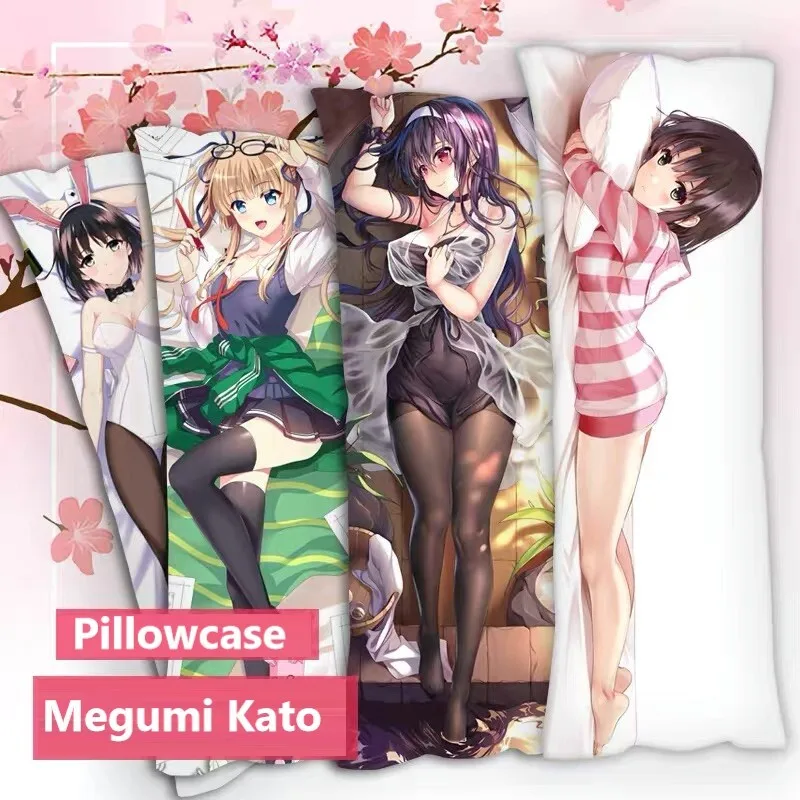 Saenai Heroine No Sodatekata Body Pillow Sexy Megumi Kato Cosplay Dakimakura Case Aki Tomoya Pillowcase Cushion Cover Otaku Gift