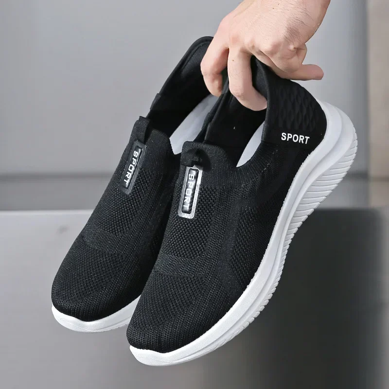 2024 Autumn New Sports Shoes Men's Soft soled Comfortable Breathable Single Shoes Casual Fashion Single Shoes One Step Stepping