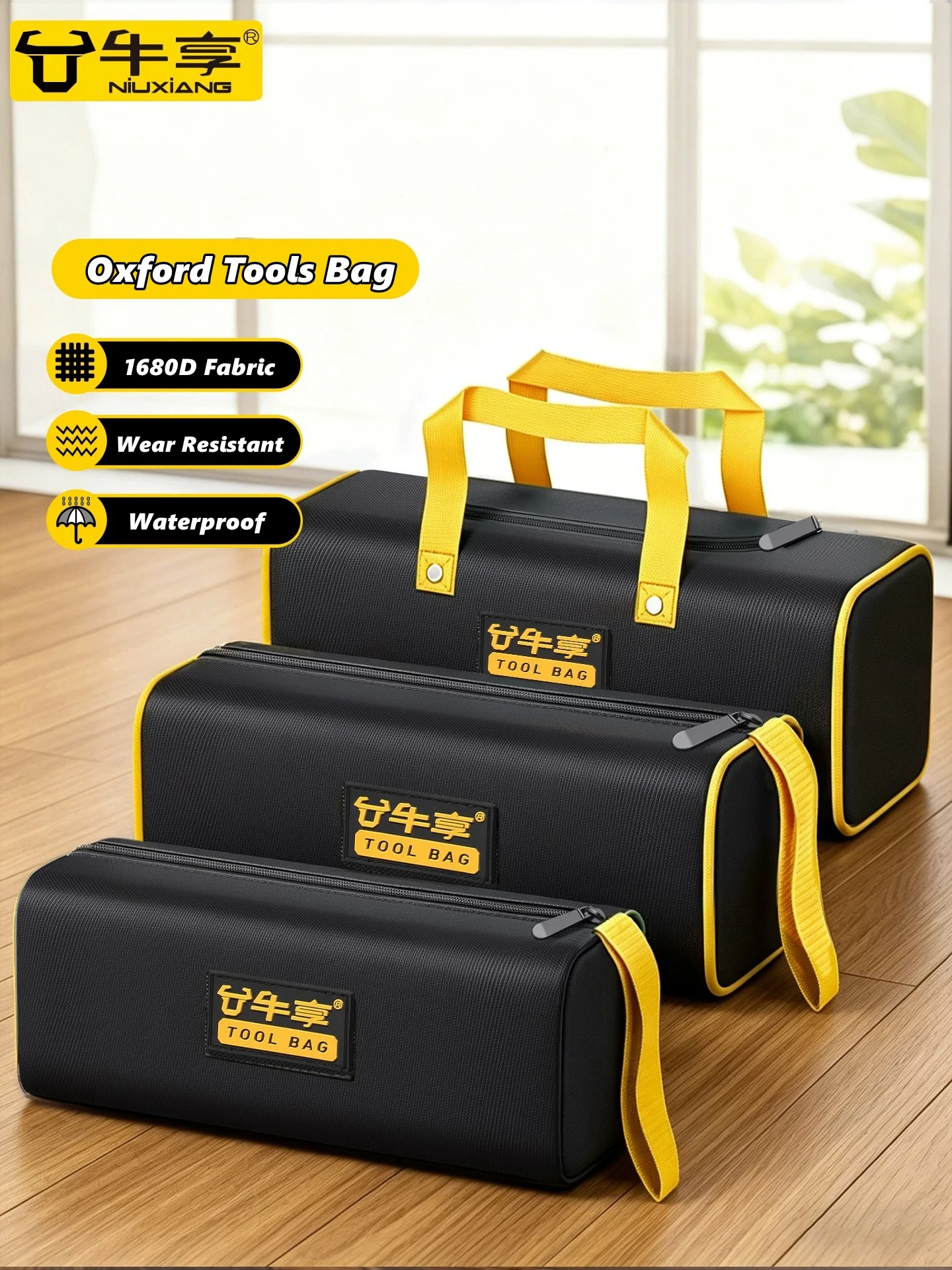 NiuXiang Tool Bag Thicken Oxford Cloth Portable Storage Bag,Professional Electrician and Carpenter Repair, Home Storage, HandBag