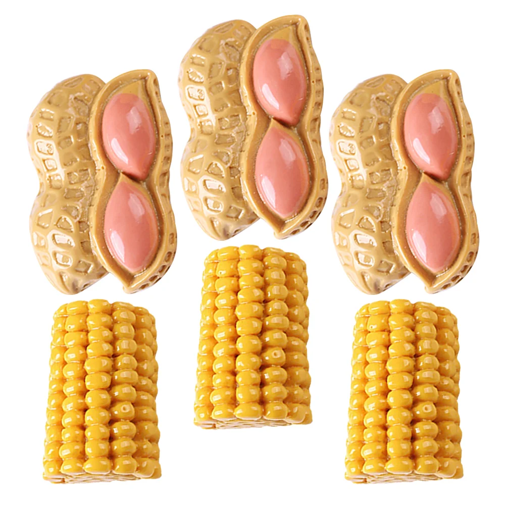 Peanut Corn Decor Models Mini Food House Toy DIY Simulated Prop Simulation Fruit