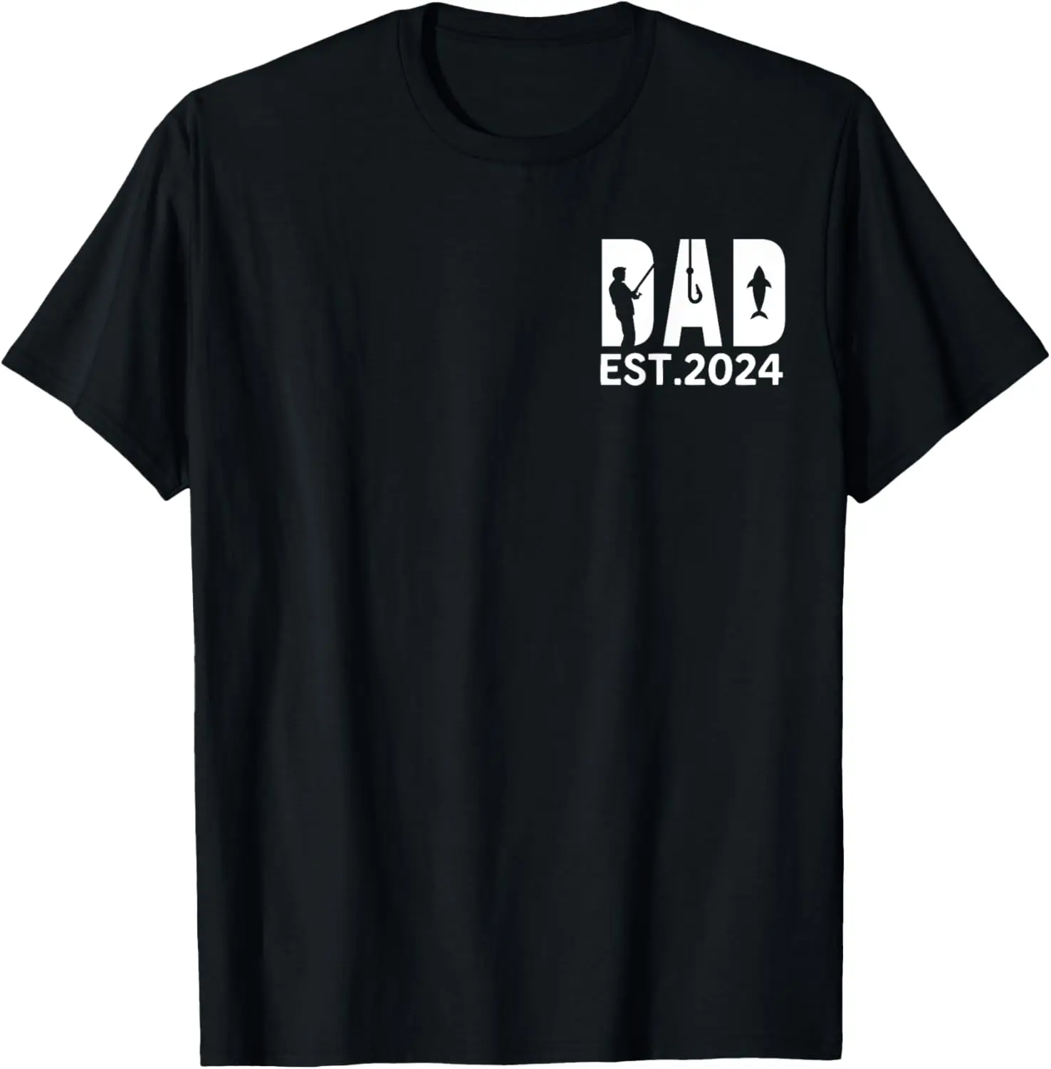 

Dad Est. 2024 New Father Fisherman Fishing Dad Fish Lover T-Shirt