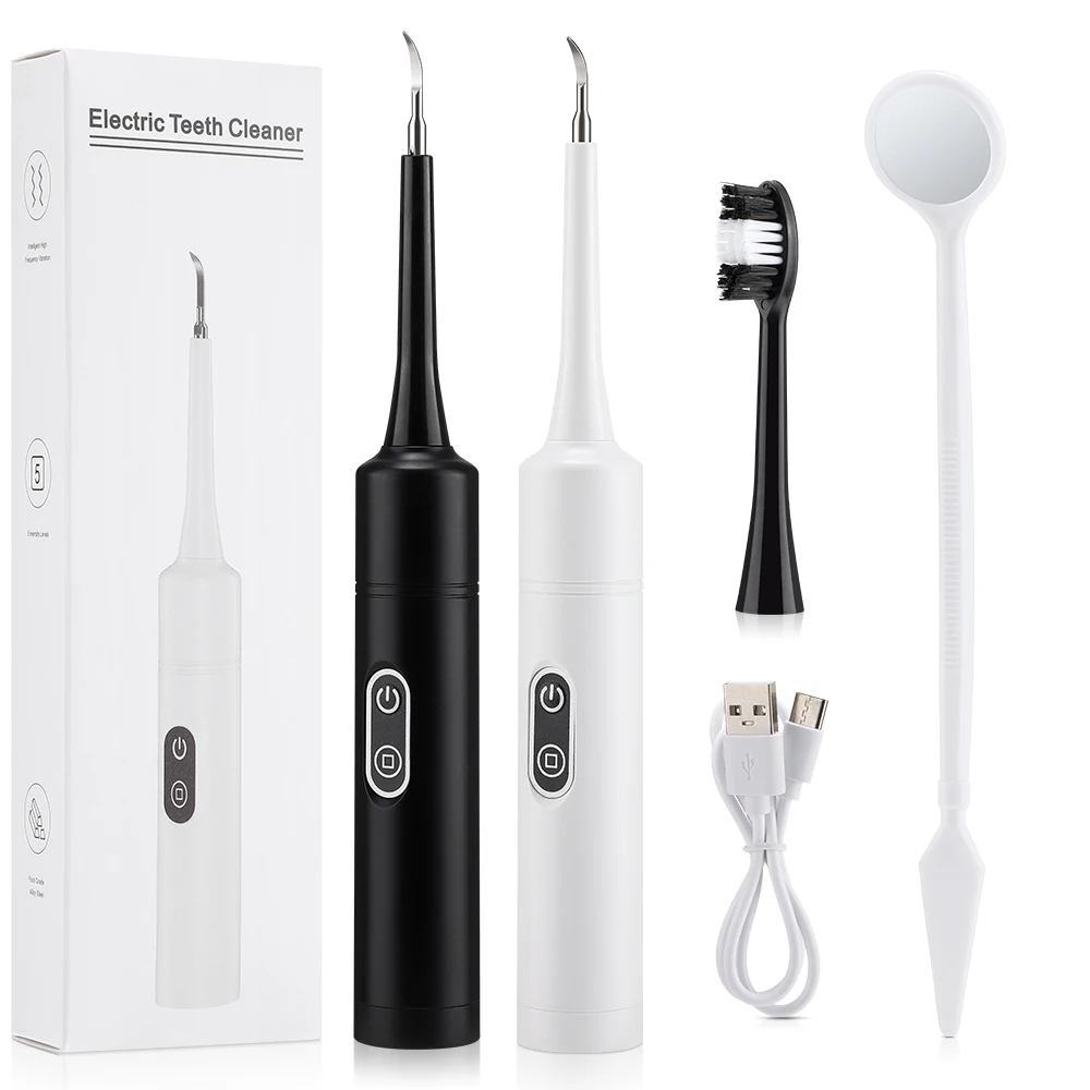 Electric Dental Scaler Tartar Calculus Remover 5 Mode Portable Toothbrush Vibration Sonic Tooth Cleaner Teeth Whitening Cleaning