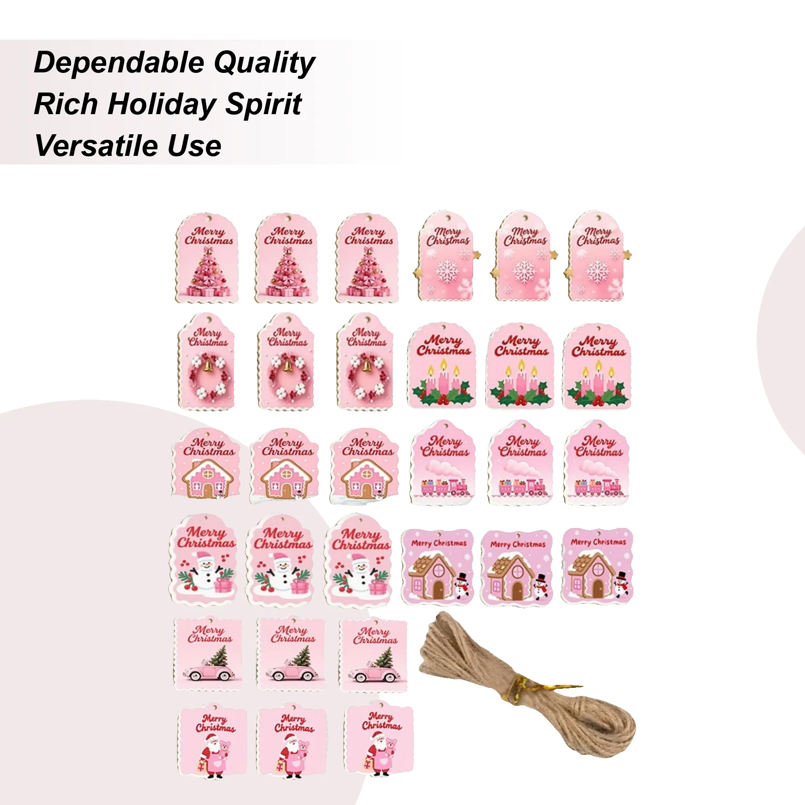 

Christmas Labels 30 Pieces Labels Ornaments Wood Christmas Tags With String And Holes For Holiday Crafting Birthday Halloween