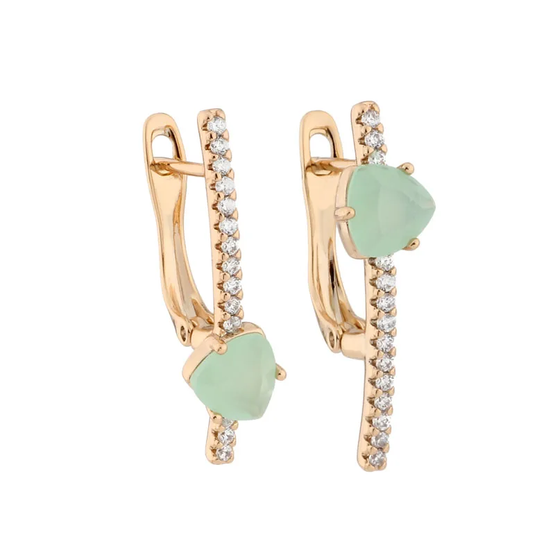 New 2022 Trendy Drop Earrings For Women With Cubic Zircon Original And Funny Earrings Gold Color Jewelry Luxury Quality Jewelry