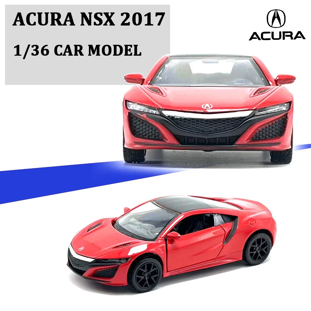 1/36 Scale 2017 ACURA NSX Car Model Replica Diecast Collection Vehicle Interior Decor Ornament Xmas Gift Kid Boy Toy