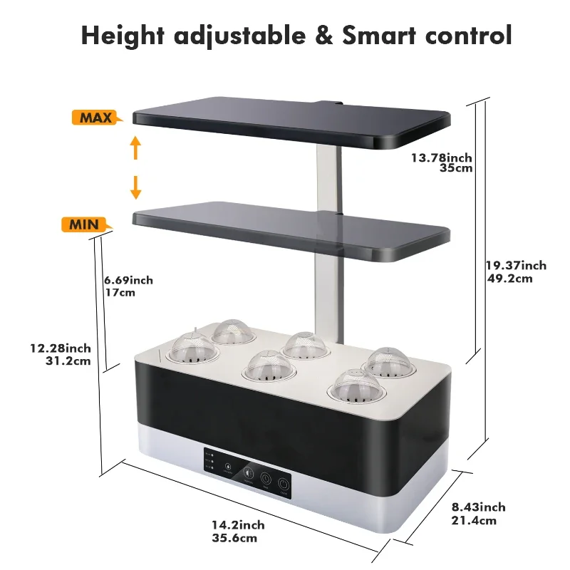 smart garden hydroponic growing systems indoor small with led full spectrum led grow light kit