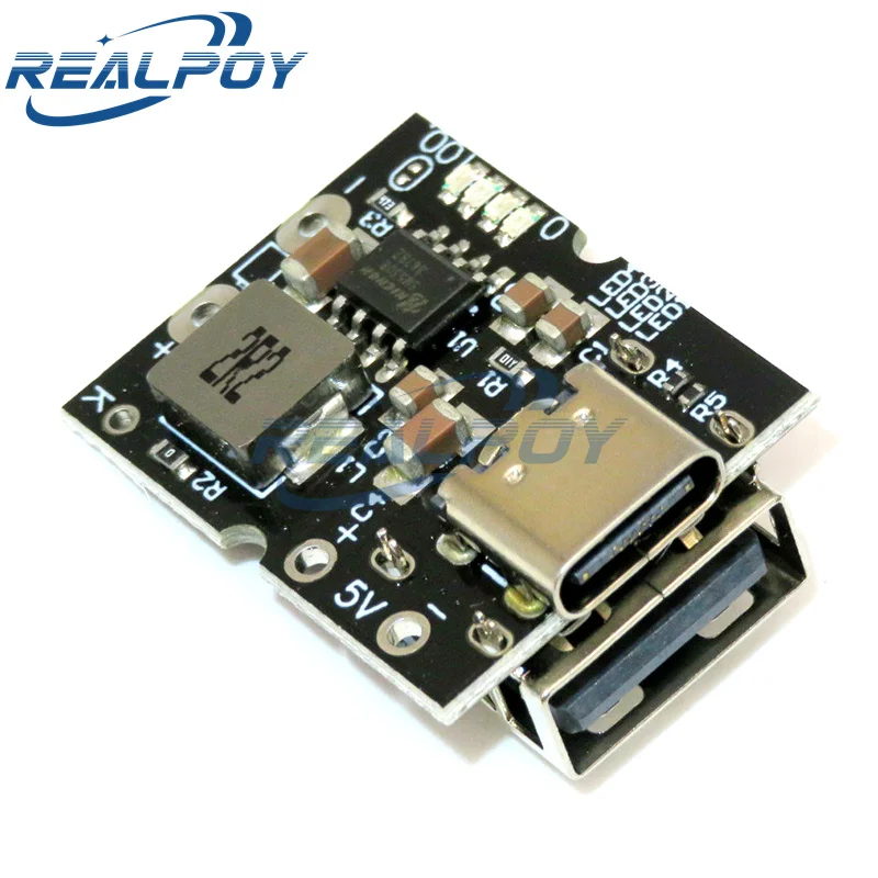High-precision 5V2A charge-discharge integrated module Type-C input compatible with 4.2V lithium battery / 5V Boost Module