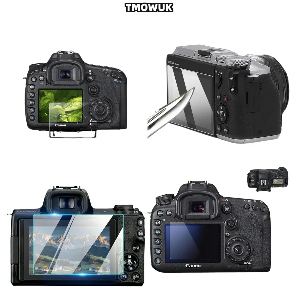 For Canon 5D3 5D4 5DR 5DS 1DX, Nano Technology Film, 9H Strength Assurance.
