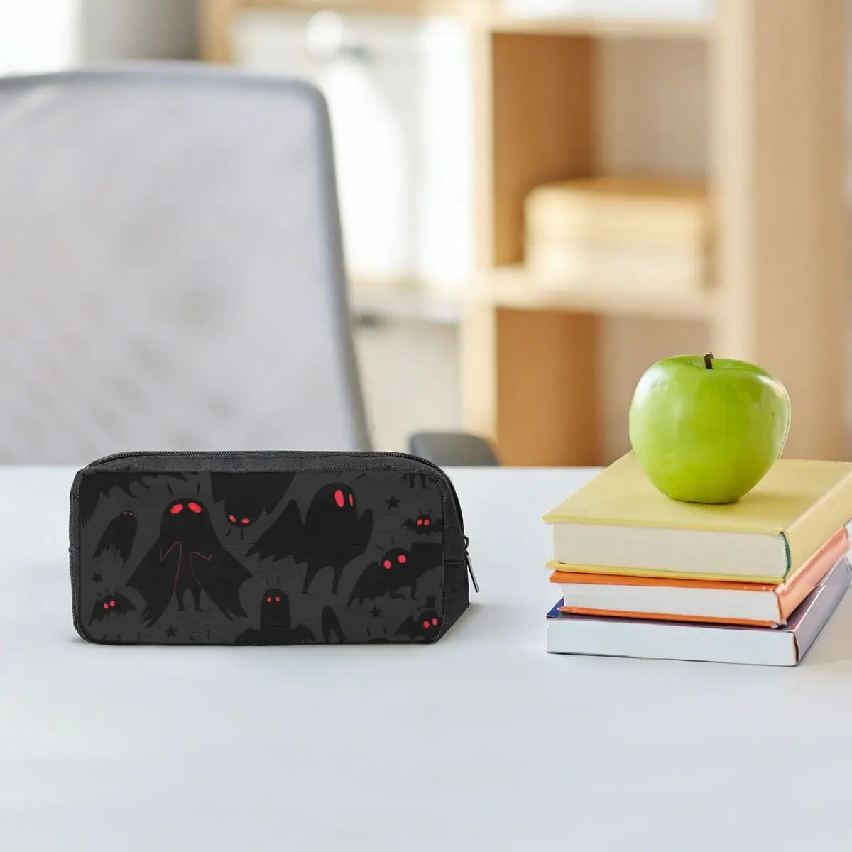 Cute Cryptids Mothman Pattern Pencil Cases for Student Gifts Pen Box Pencil Bag Pencil Pouch Storage Stationery Supplies