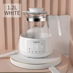 1.2L Thermostatic Heating Kettle,220V 800W Electric Water Kettle,Multi-function Baby Warm Milk Pot,Glass and 316 Stainless Steel