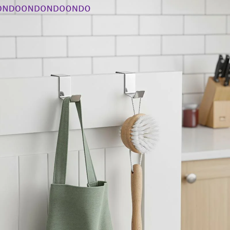 X-Shaped Stainless Steel Coat Hanger Hook Rustproof Over Cabinet for Bathroom Kitchen Home Towel Utensil Organizer