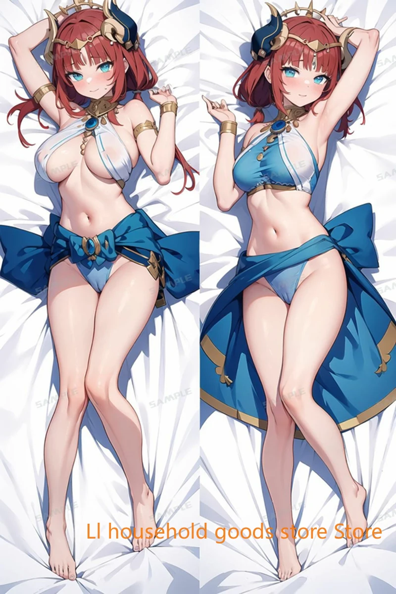 

Anime Pillow Case Genshin Impact Nilou Dakimakura Two Sides Print Hugging Body Pillowcase Cushion Cover