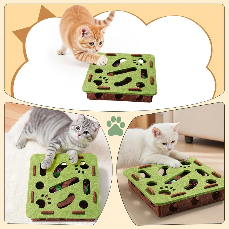 Kratzbäume für Katzen im Innenbereich, Sisal-Katzen-Kratzbaum, Kätzchen, interaktives Spielzeug, Indoor-Übungsspielzeug, Unterhaltungsbedarf – Detail 5