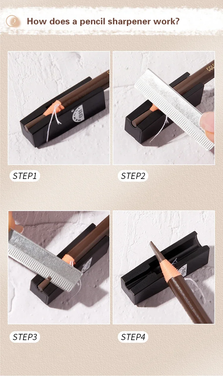 5Pcs Augenbraue Bleistift Microblading Liefert Wasserdichte Augenbraue Tattoo Tönung Enhancer Mit Spitzer Stirn 10Pcs Stirn Trimmer Klinge – Detail 2