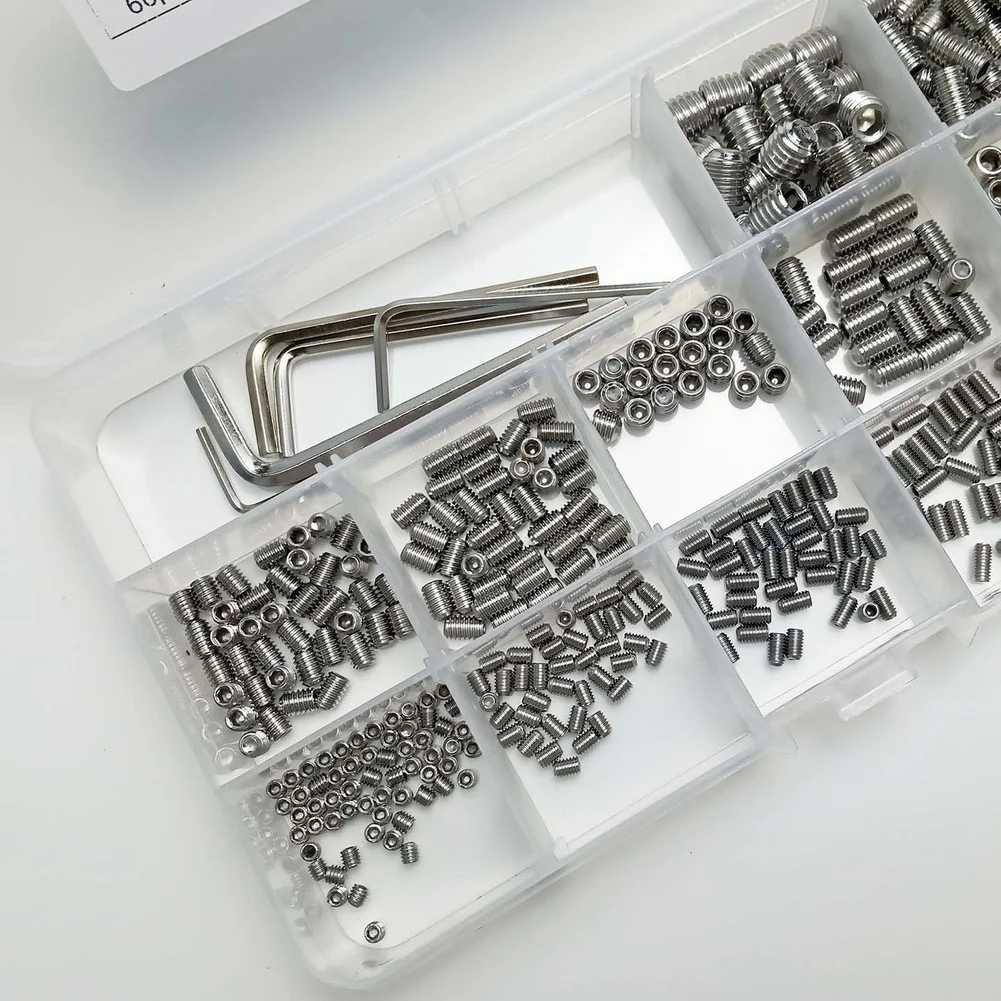 For Industrial Maintenance M5 M8 Hex Socket Set Screw Recessed Set Screws Grub Screw Assortment Secure Locking
