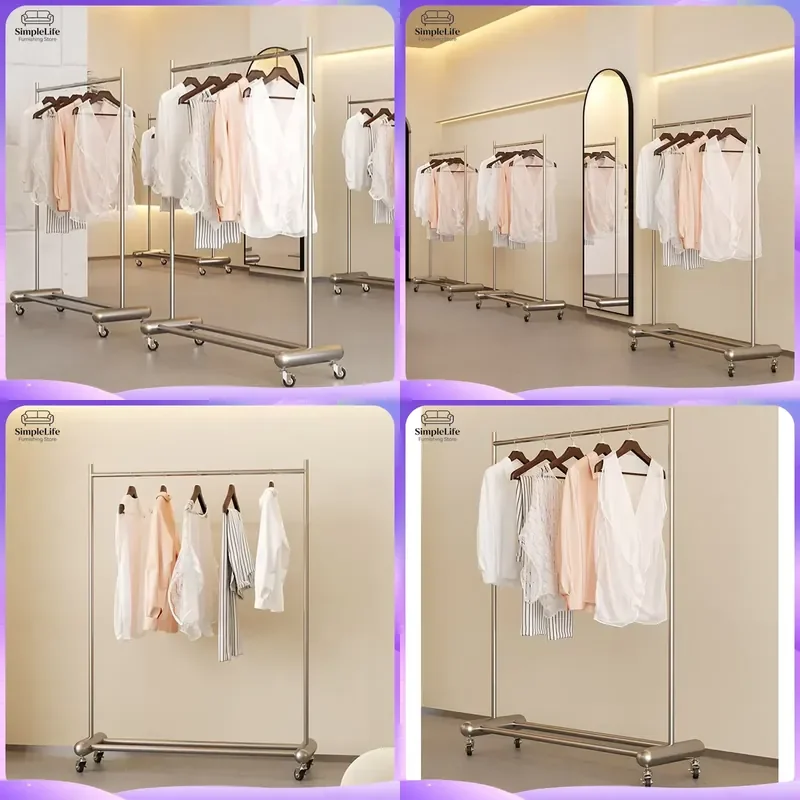 Modern Freestanding Coat Rack with Storage Shelf Heavy Duty Metal Clothes Hanger Stand for Entryway Bedroom Hallway Hat Hook