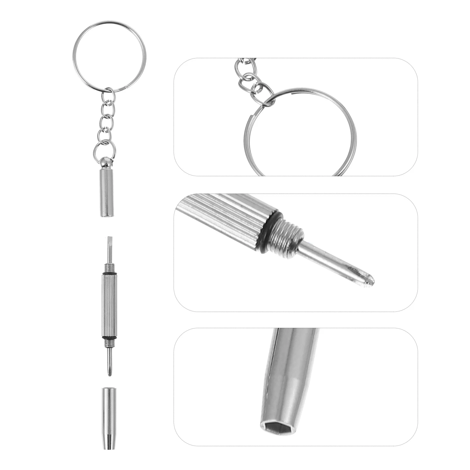 

6 Pcs Screwdriver Set Watchmaker Tool Pocket Convenient and Practical Repair Metal Silver