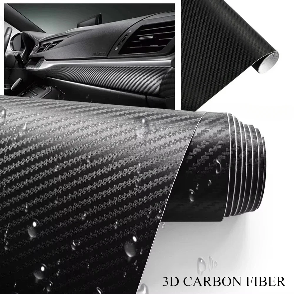 NEW 3D Carbon Fiber Film Car Self-Adhesive Waterproof Protection Sticker for Auto Motorcycle Decoration Films Accessories