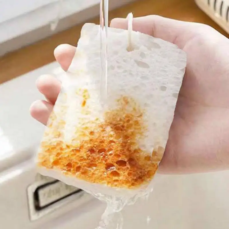 Мультяшные сжатые губки, милые губки для мытья посуды, многоразовые многофункциональные чистящие губки, кухонные аксессуары