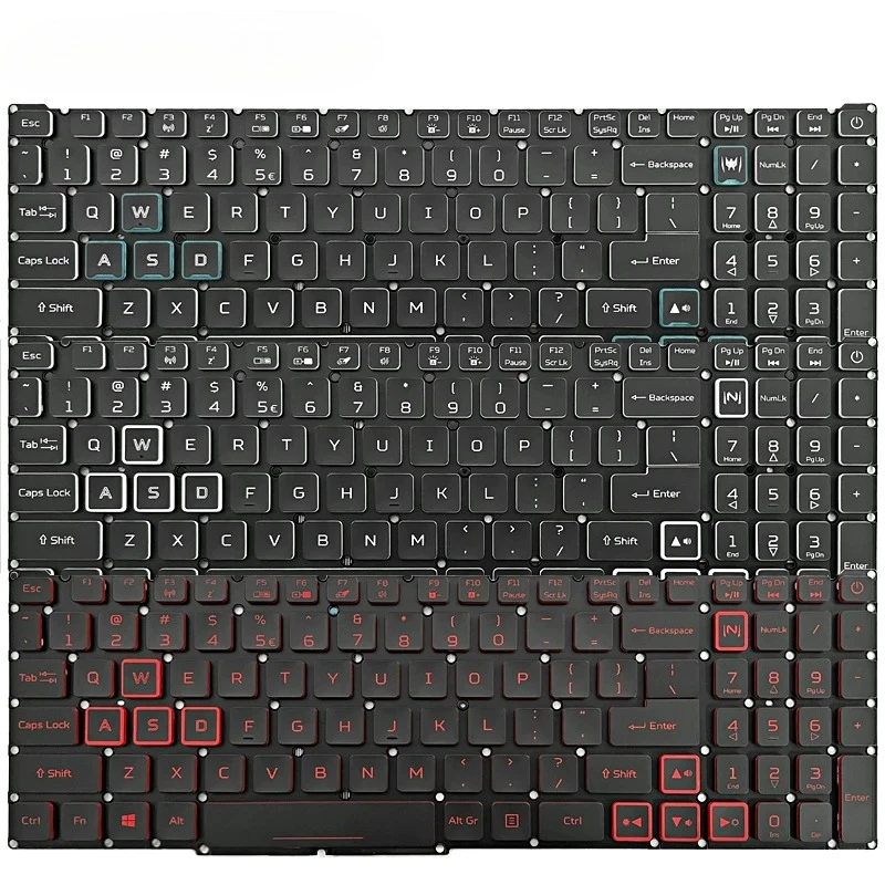 B=For  ACER Nitro 5 AN515-56 AN515-57 AN515-58 AN517-54 AN517-41 US Laptop Keyboard