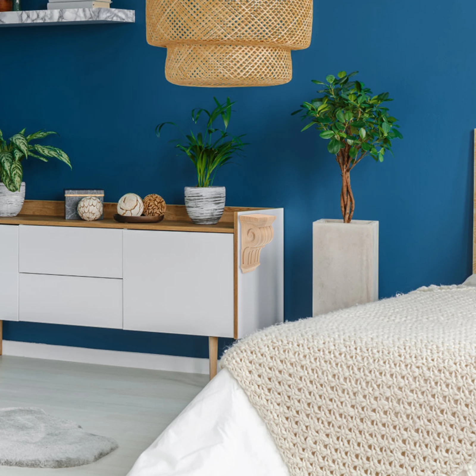 

Wood Applique For Furniture Corner Onlay Decorative Wooden Trim Carved Corbel Cabinet Decals Crowns Molding Blocks