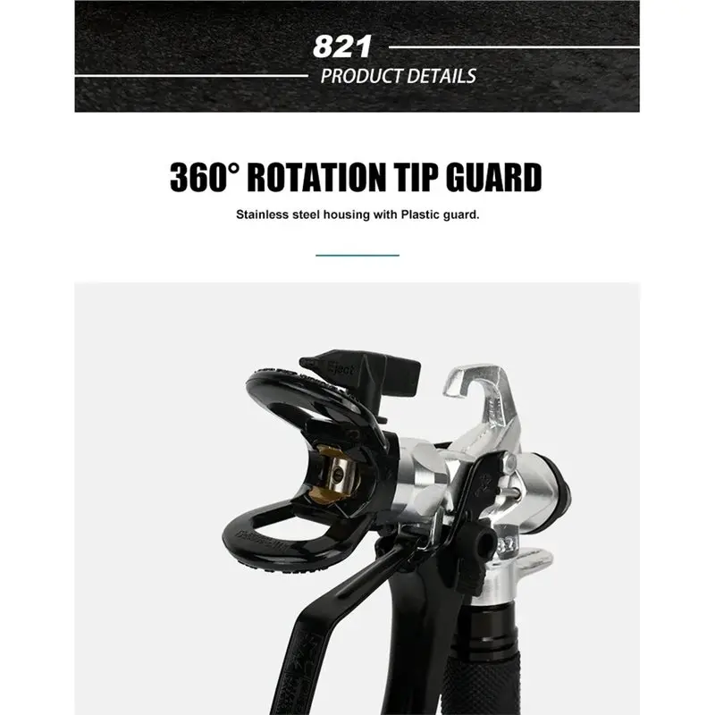 Hot Sale-High Quality 821 High Pressure Airless Spray Gun- 3600PSI Paint Gun With 517 Tip Nozzle And Filters For Sprayer Machine