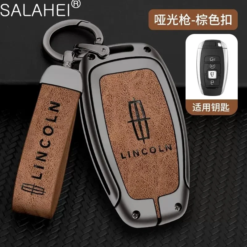 Zinc Alloy Car Key Case Cover Shell For Lincoln Continental MKC MKZ MKX Navigator Z Nautilus Aviator Corsair 2017 2018 2019 2022