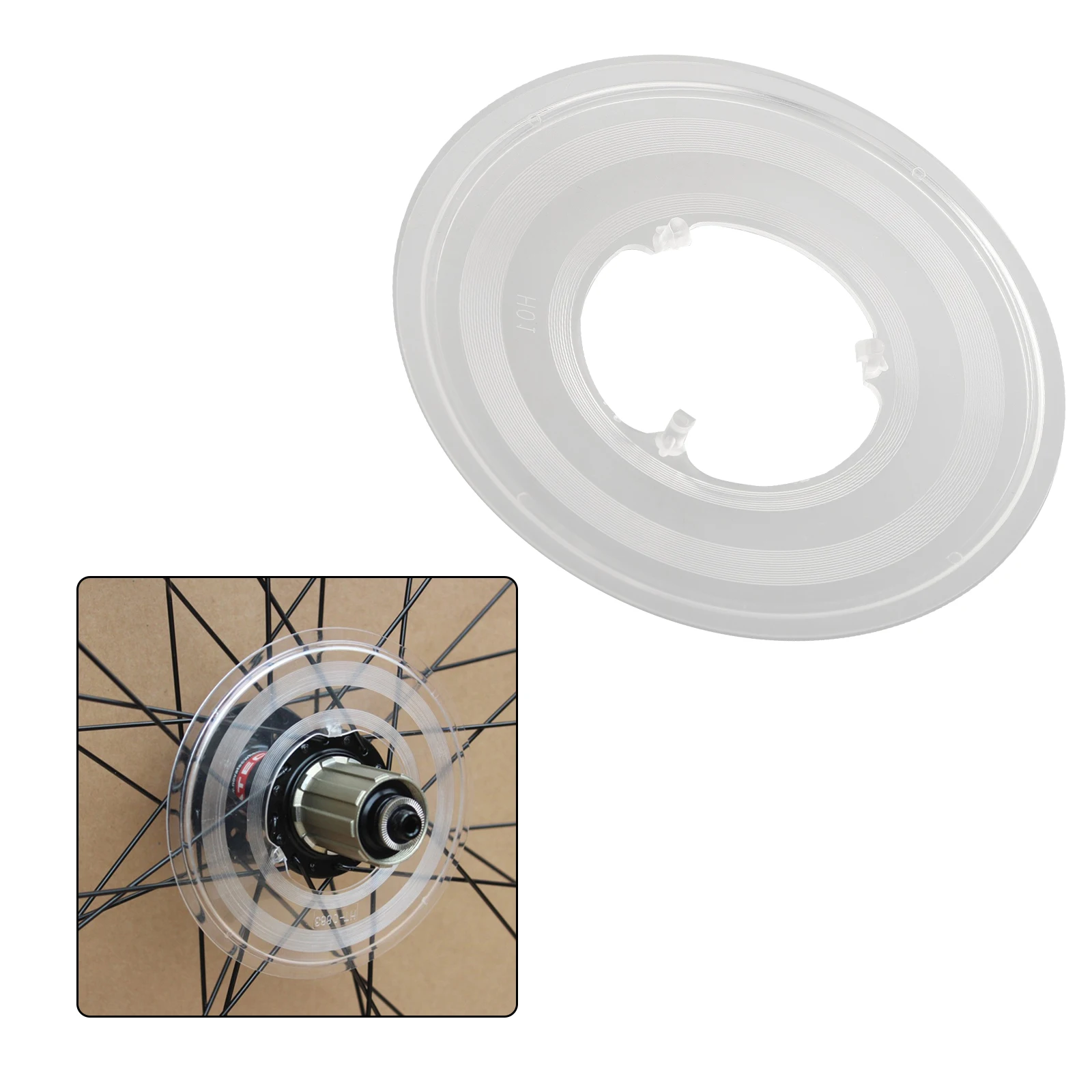 ABS Plastic Bicycle Freewheel Cover Wear Resistant Chain Position Adjuster 135mm Transparent Wheel Hub Protector Bike Parts