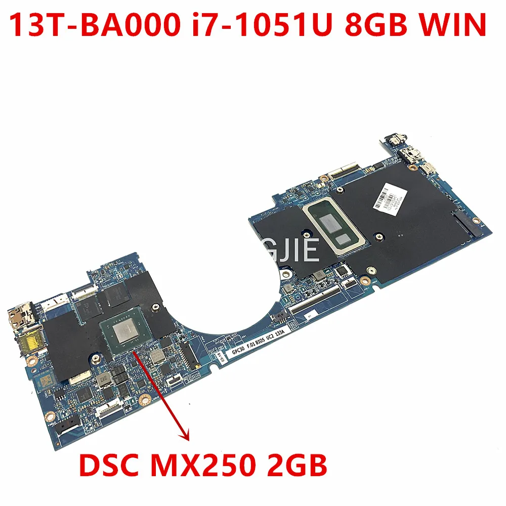 

Для HP ENVY 13T-BA000 НОУТБУК GPC30 LA-J471P Материнская плата 13-BA L94593-601 DSC MX250 2 ГБ i7-1051U 8 ГБ ОЗУ WIN 100% рабочая