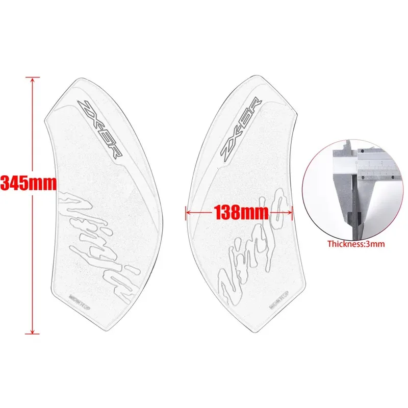 خزان وقود دراجة نارية المضادة للانزلاق وسادة واقية الجر ملصق قبضة الركبة الغاز لكاواساكي ZX-6R 2012-2025 ZX 6R ZX6R اكسسوارات #2