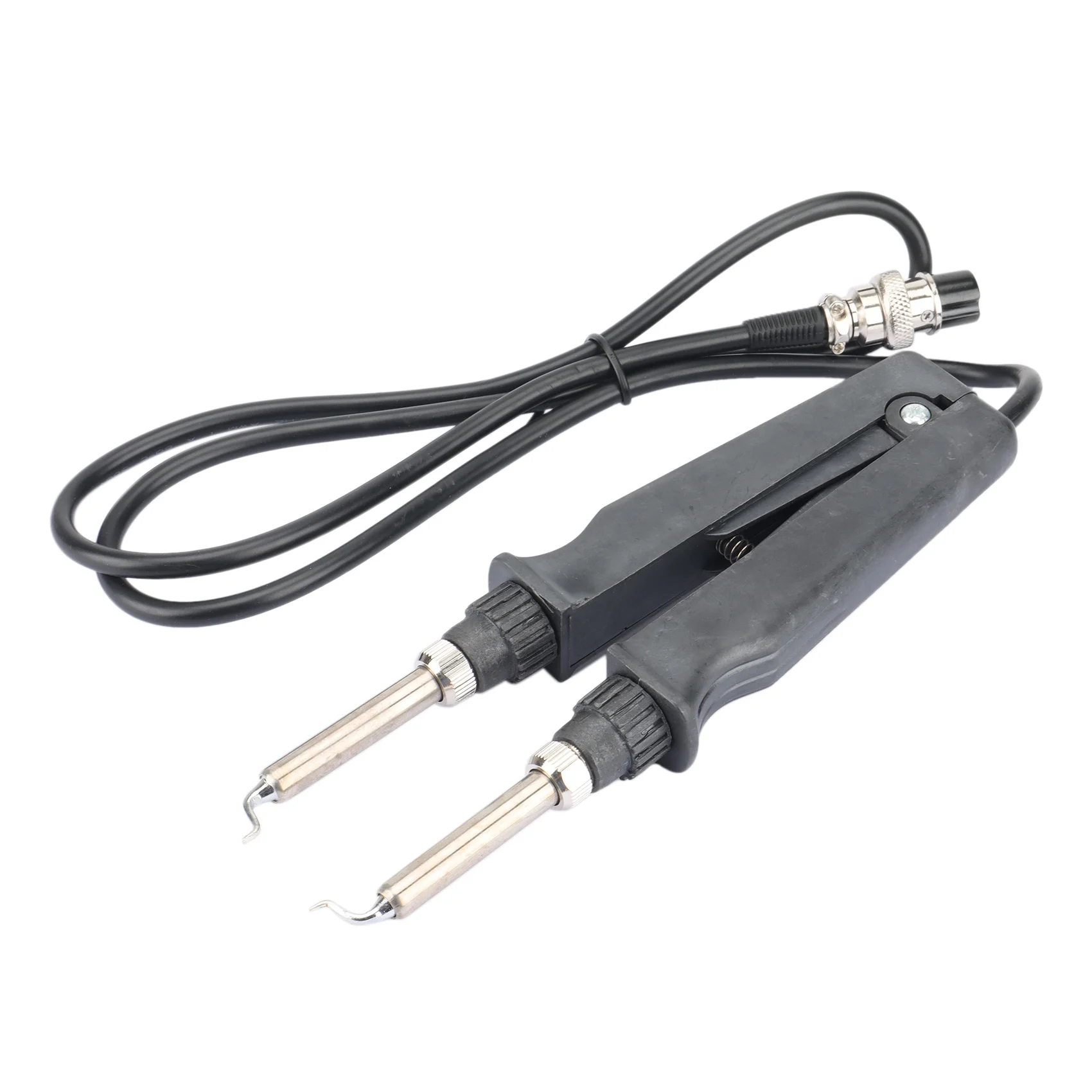 

A76K 902 ESD SMD Double Soldering Iron Tweezer Handle Clip Heating Plier Soldering Station Accessories Flat Tip