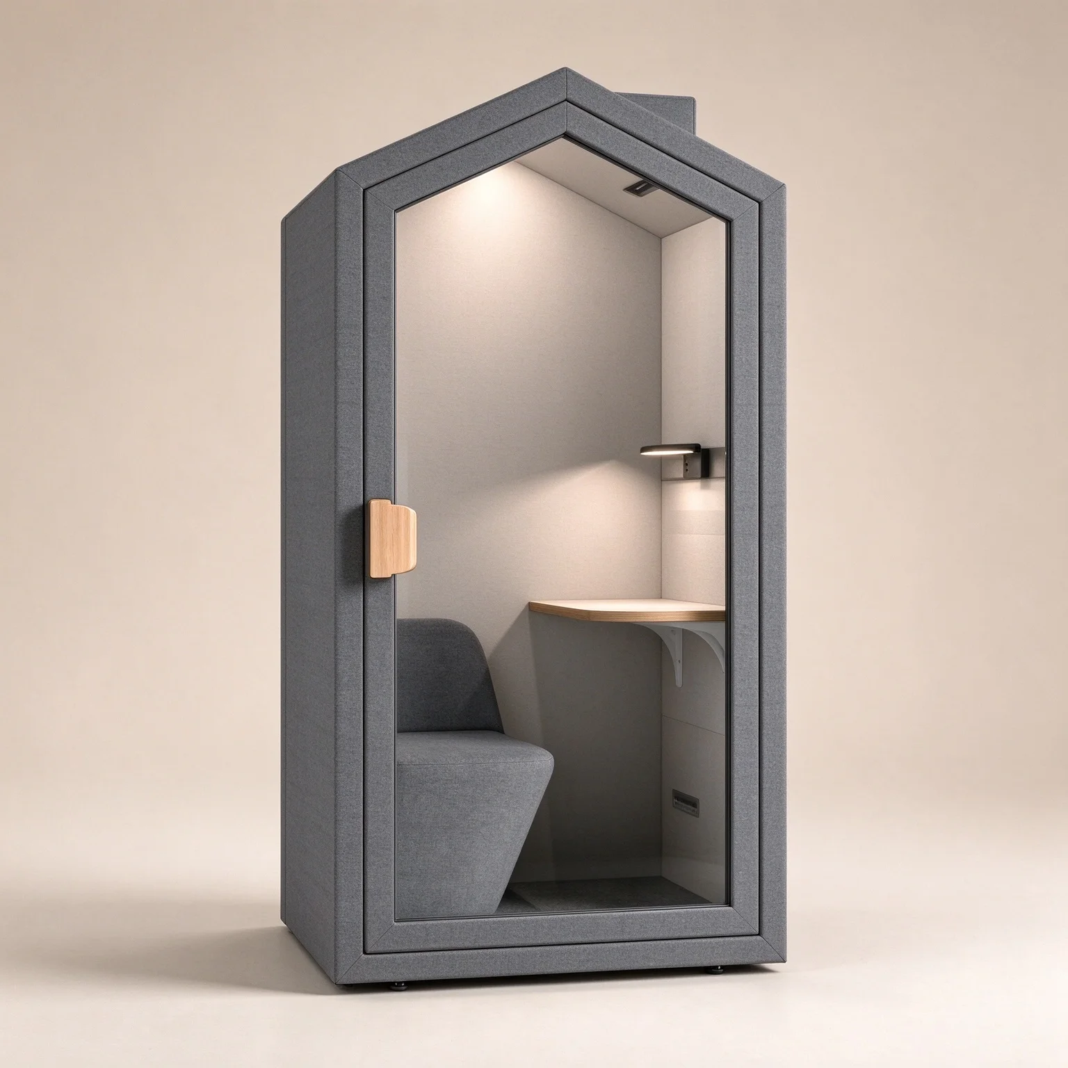 Acoustic Enclosure Soundproof Office Cabin Mobile Silent Booth For Freelancer Podcast Voice Recording Work